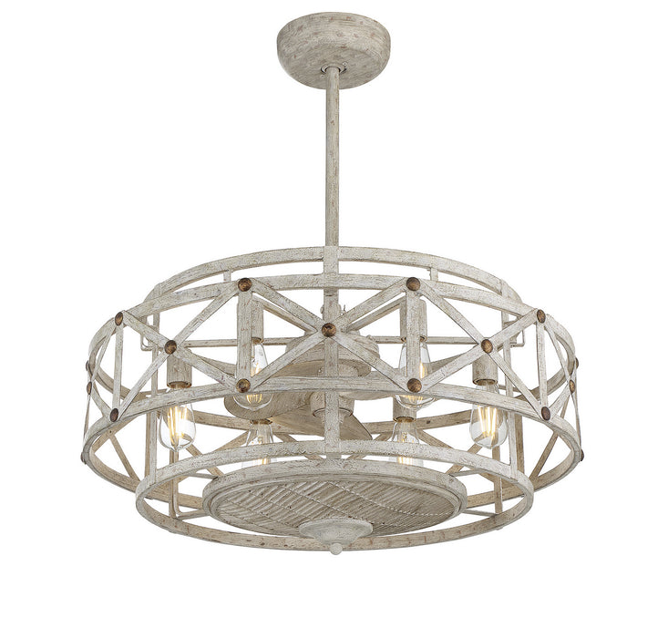 Savoy House 34-FD-123-155 Six Light Fan D'lier, Provence with Gold