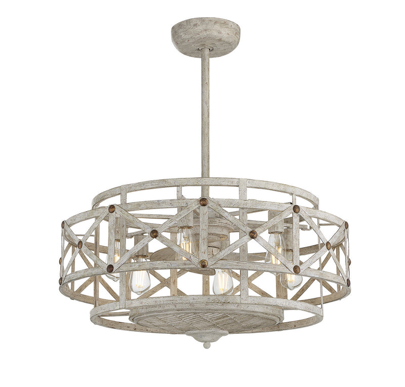 Savoy House 34-FD-123-155 Six Light Fan D'lier, Provence with Gold