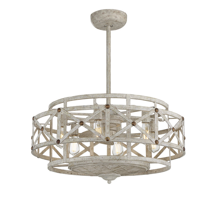 Savoy House 34-FD-123-155 Six Light Fan D'lier, Provence with Gold