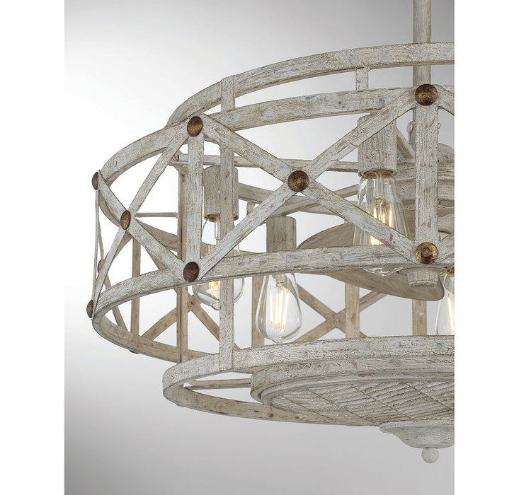 Savoy House 34-FD-123-155 Six Light Fan D'lier, Provence with Gold