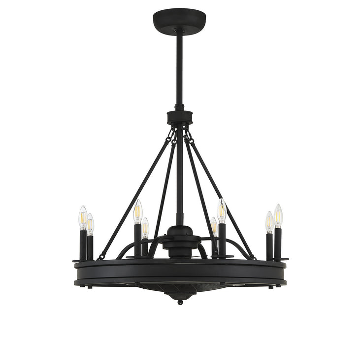 Savoy House 39-FD-124-89 Eight Light Fan D'lier, Matte Black