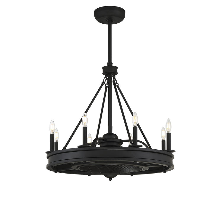 Savoy House 39-FD-124-89 Eight Light Fan D'lier, Matte Black