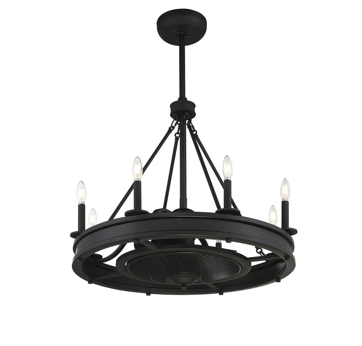 Savoy House 39-FD-124-89 Eight Light Fan D'lier, Matte Black