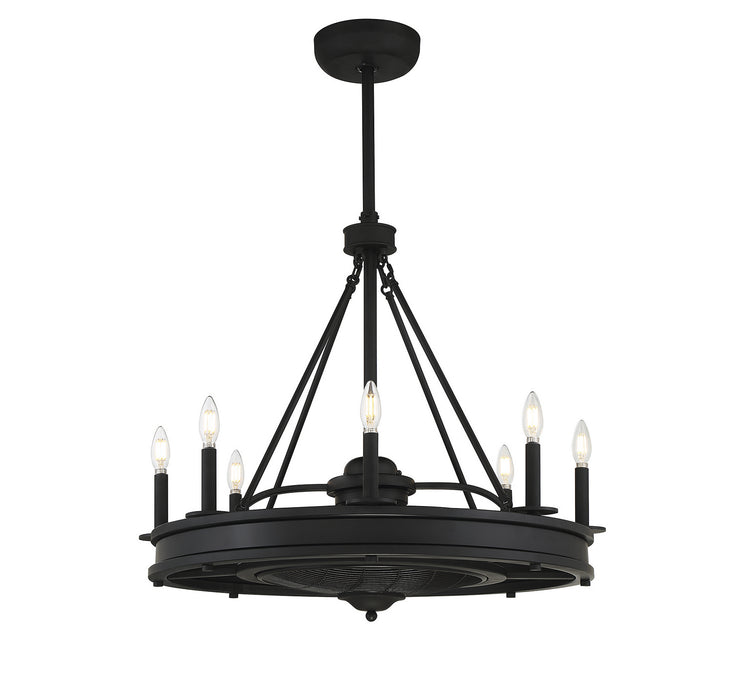 Savoy House 39-FD-124-89 Eight Light Fan D'lier, Matte Black