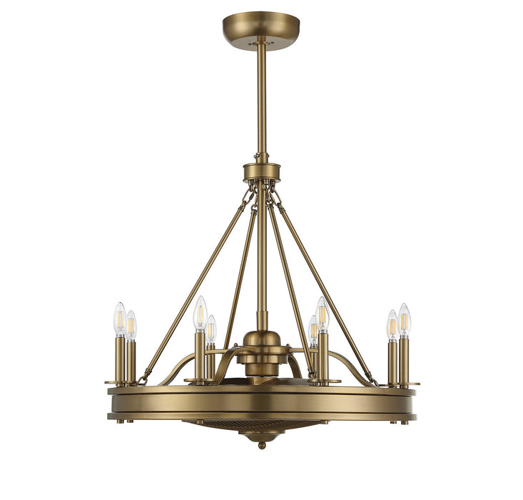 Savoy House 39-FD-124-322 Eight Light Fan D'lier, Warm Brass