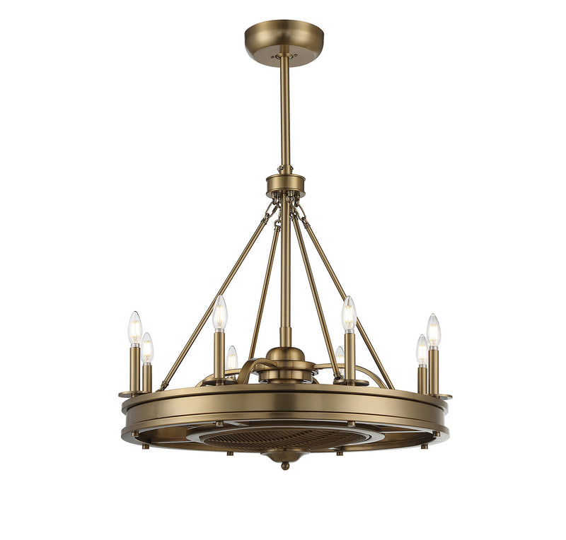 Savoy House 39-FD-124-322 Eight Light Fan D'lier, Warm Brass