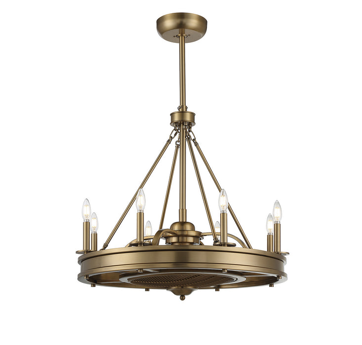 Savoy House 39-FD-124-322 Eight Light Fan D'lier, Warm Brass