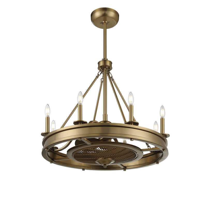 Savoy House 39-FD-124-322 Eight Light Fan D'lier, Warm Brass