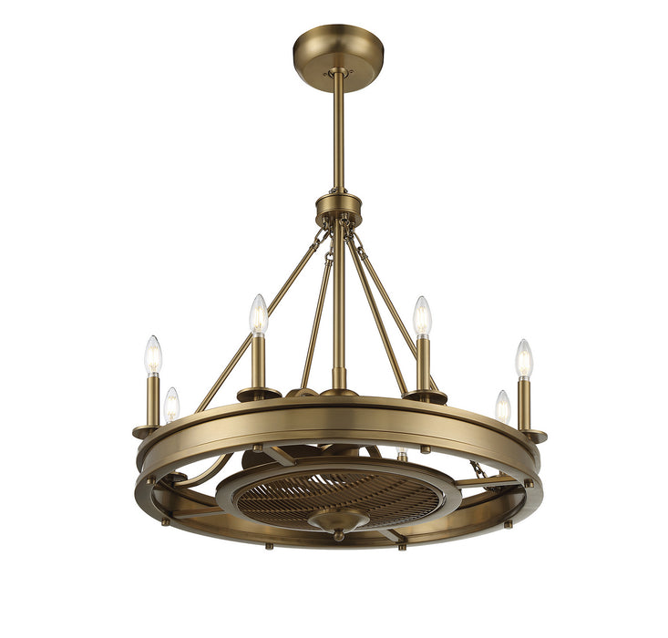 Savoy House 39-FD-124-322 Eight Light Fan D'lier, Warm Brass