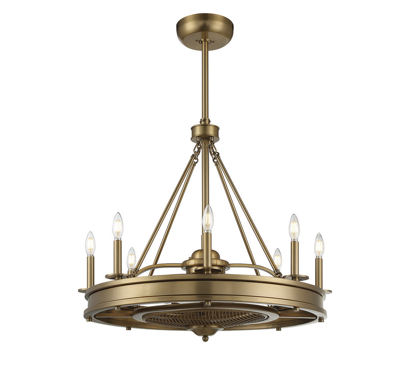 Savoy House 39-FD-124-322 Eight Light Fan D'lier, Warm Brass