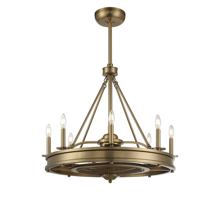 Savoy House 39-FD-124-322 Eight Light Fan D'lier, Warm Brass