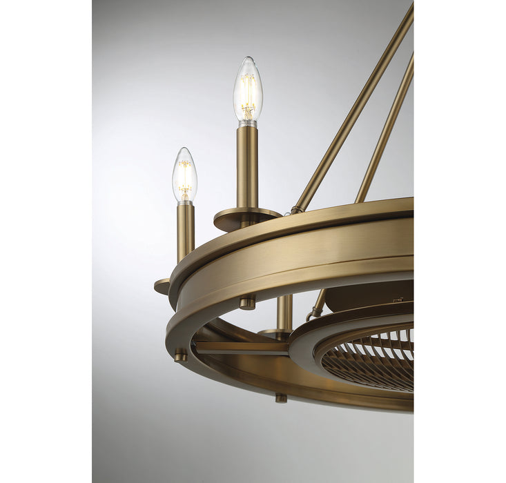 Savoy House 39-FD-124-322 Eight Light Fan D'lier, Warm Brass