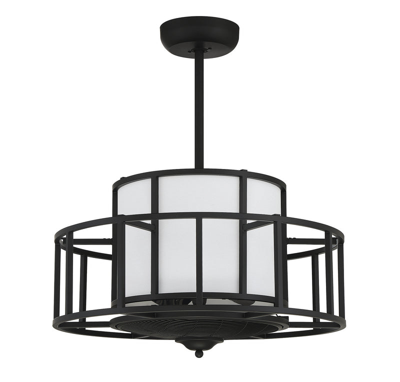 Savoy House 30-FD-126-89 Four Light Fan D'Lier, Matte Black