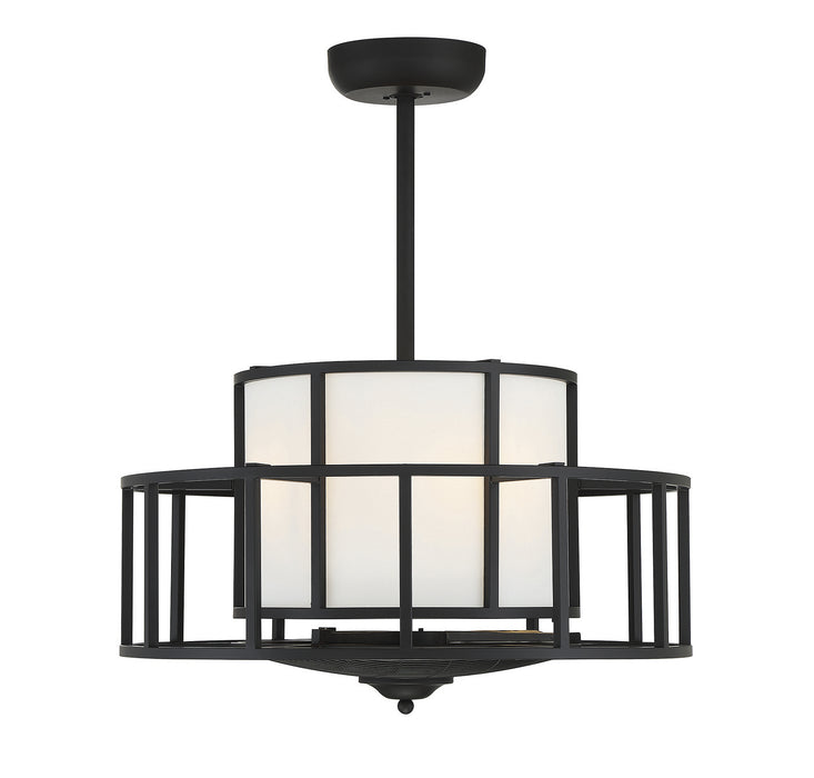 Savoy House 30-FD-126-89 Four Light Fan D'Lier, Matte Black