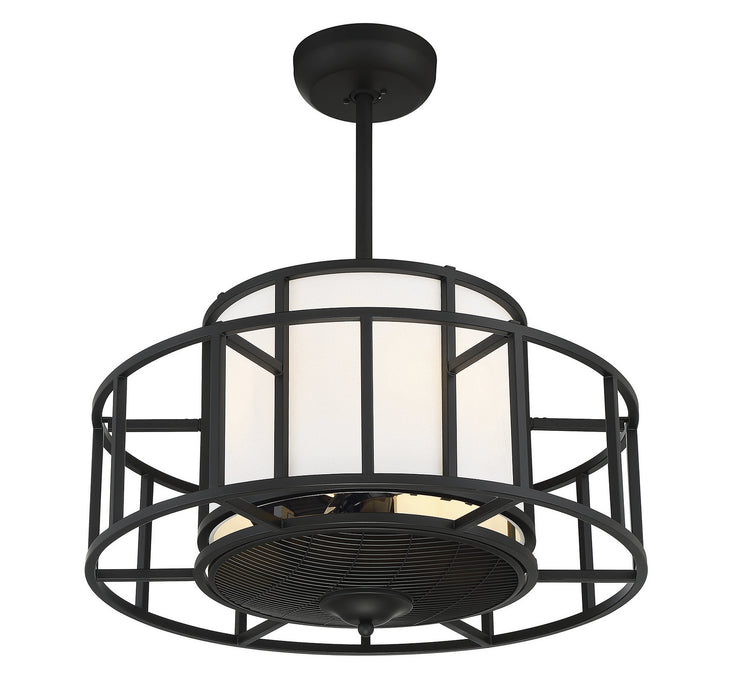 Savoy House 30-FD-126-89 Four Light Fan D'Lier, Matte Black