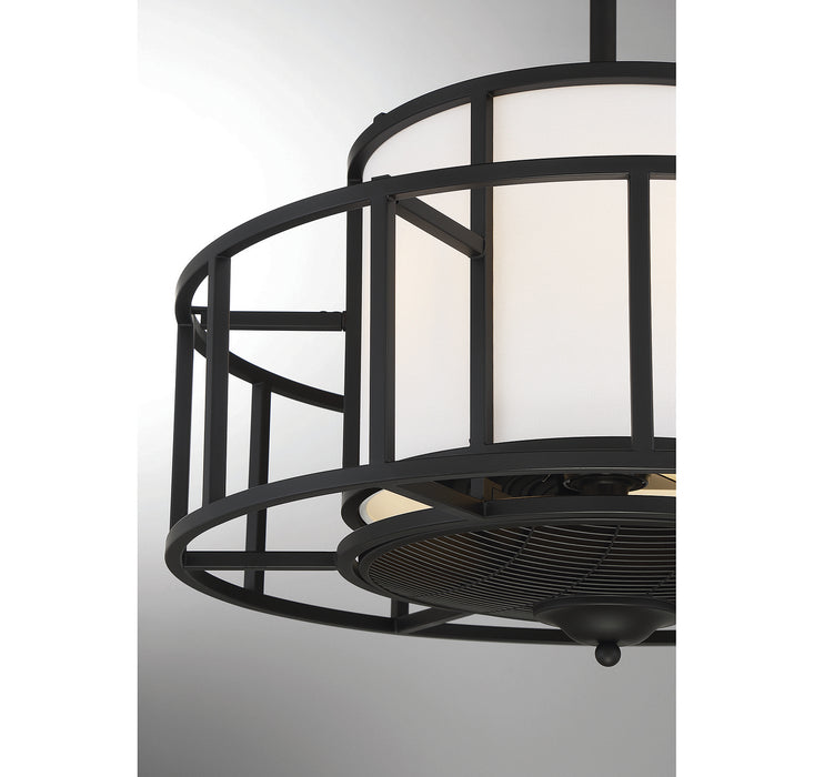 Savoy House 30-FD-126-89 Four Light Fan D'Lier, Matte Black