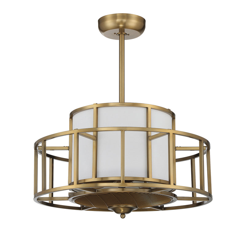 Savoy House 30-FD-126-322 Four Light Fan D'Lier, Warm Brass