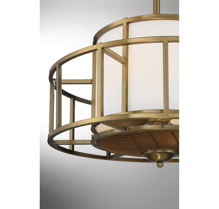 Savoy House 30-FD-126-322 Four Light Fan D'Lier, Warm Brass