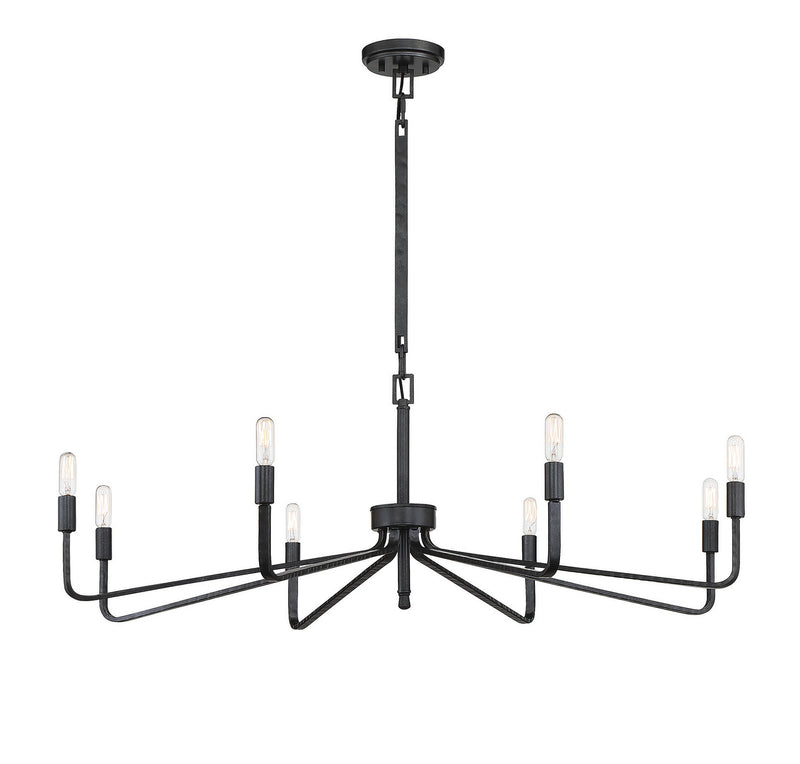 Savoy House 1-6400-8-190 Eight Light Chandelier, Forged Iron