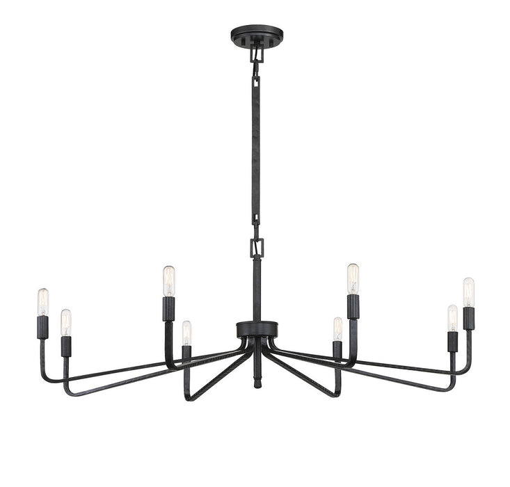 Savoy House 1-6400-8-190 Eight Light Chandelier, Forged Iron