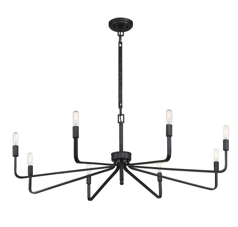 Savoy House 1-6400-8-190 Eight Light Chandelier, Forged Iron