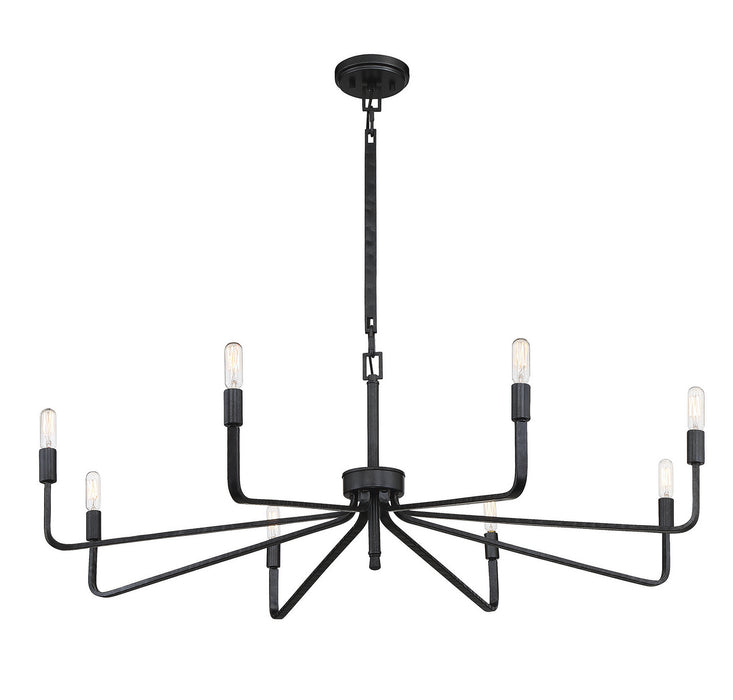 Savoy House 1-6400-8-190 Eight Light Chandelier, Forged Iron