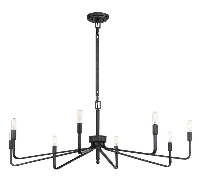 Savoy House 1-6400-8-190 Eight Light Chandelier, Forged Iron