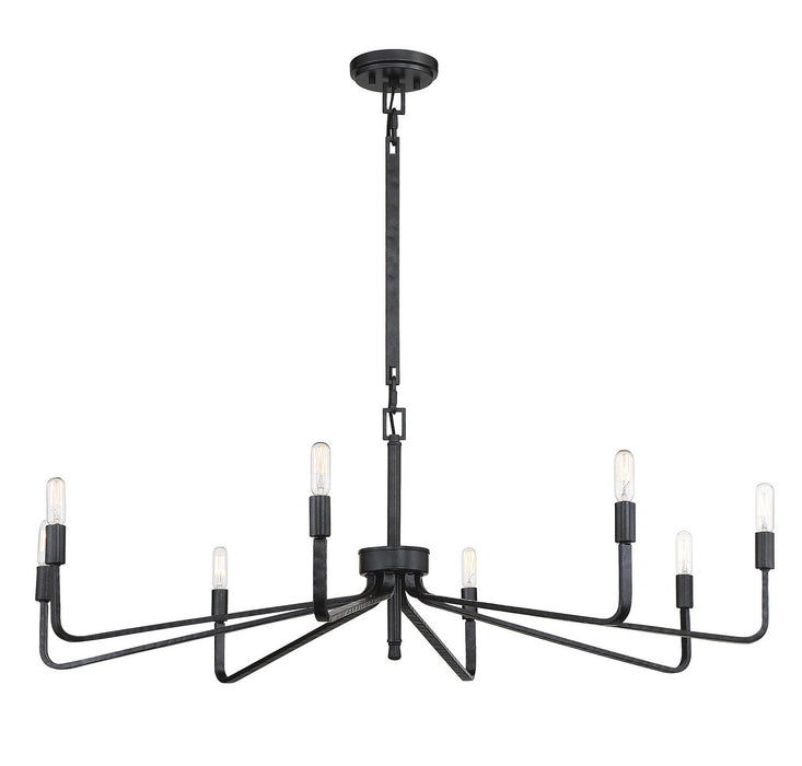Savoy House 1-6400-8-190 Eight Light Chandelier, Forged Iron