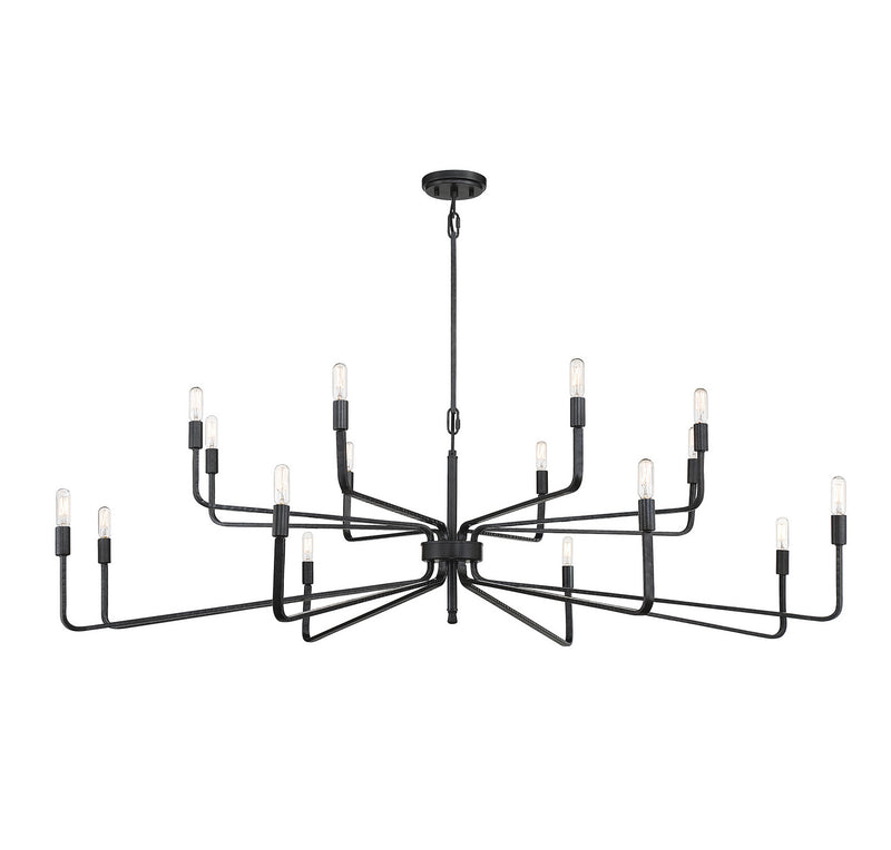 Savoy House 1-6402-16-190 16 Light Chandelier, Forged Iron