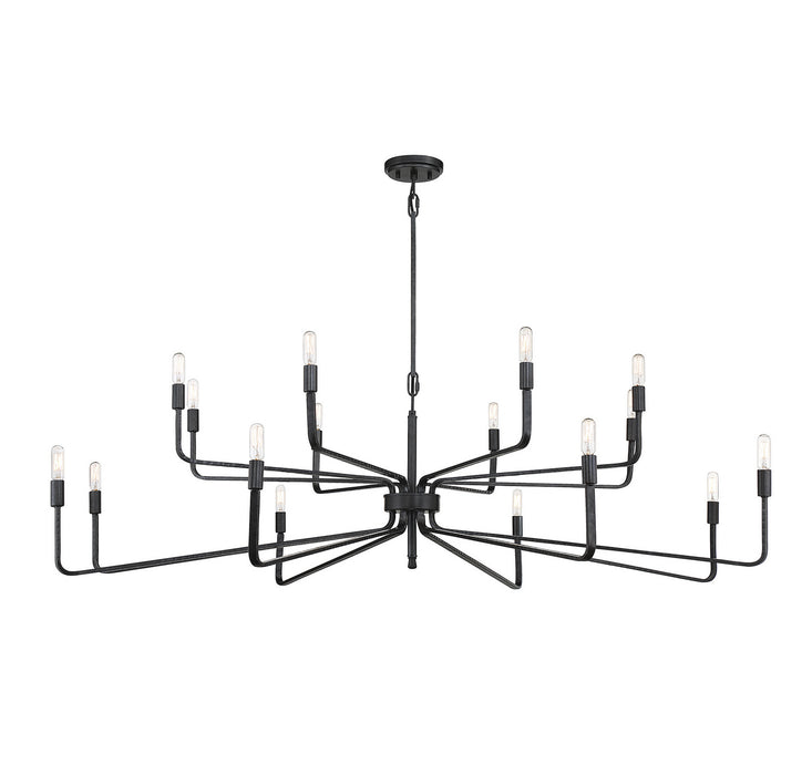 Savoy House 1-6402-16-190 16 Light Chandelier, Forged Iron