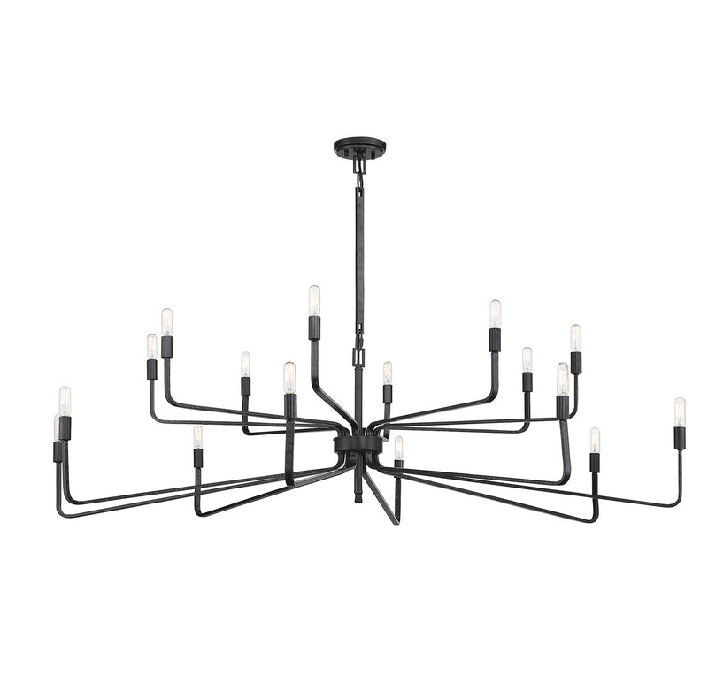Savoy House 1-6402-16-190 16 Light Chandelier, Forged Iron