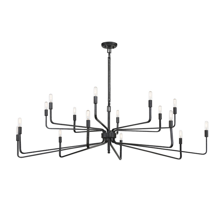 Savoy House 1-6402-16-190 16 Light Chandelier, Forged Iron