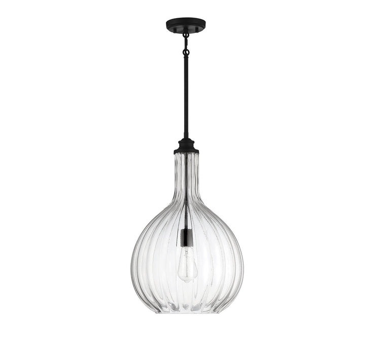 Savoy House 7-2255-1-89 One Light Pendant, Matte Black