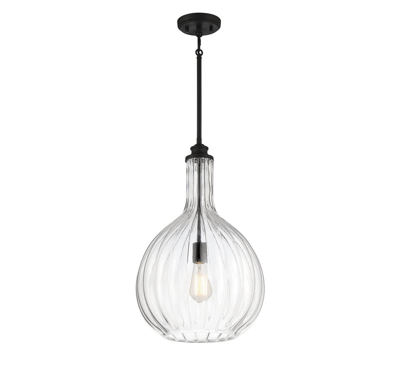 Savoy House 7-2255-1-89 One Light Pendant, Matte Black