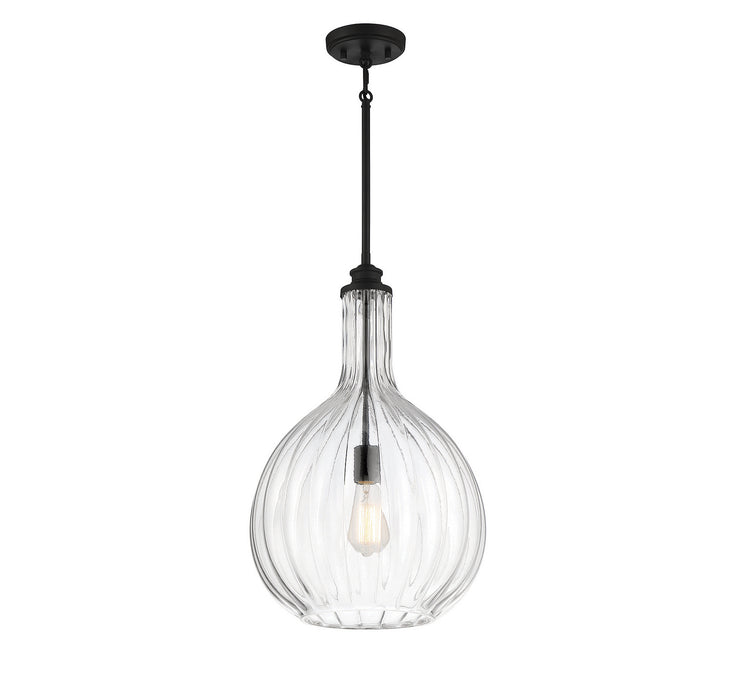 Savoy House 7-2255-1-89 One Light Pendant, Matte Black