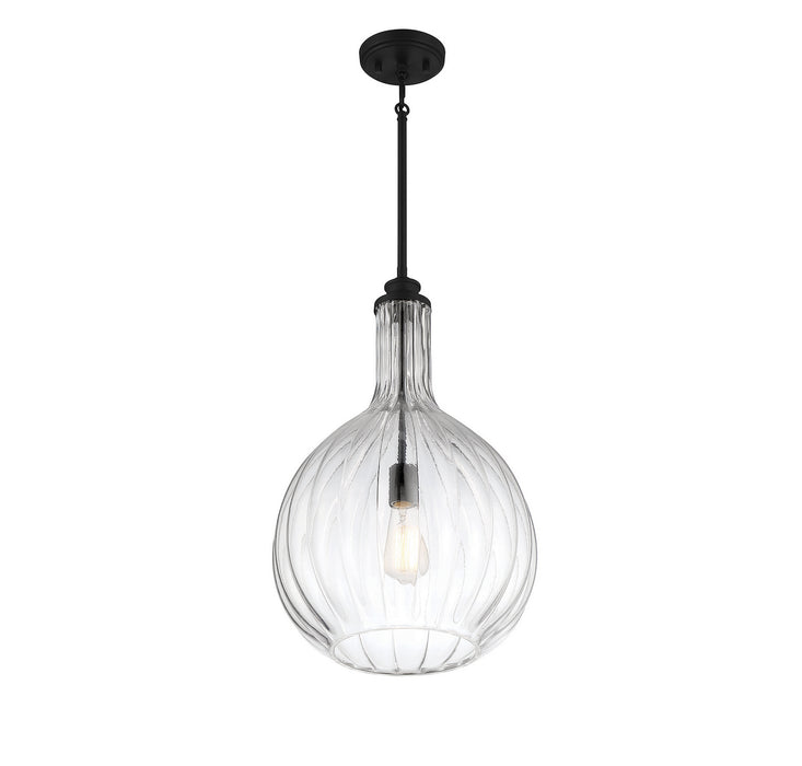 Savoy House 7-2255-1-89 One Light Pendant, Matte Black