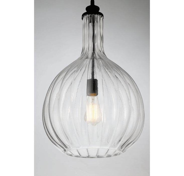 Savoy House 7-2255-1-89 One Light Pendant, Matte Black