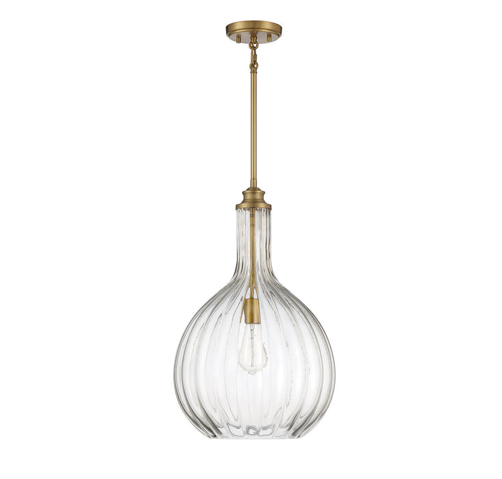 Savoy House 7-2255-1-322 One Light Pendant, Warm Brass