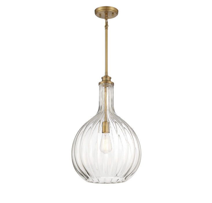 Savoy House 7-2255-1-322 One Light Pendant, Warm Brass