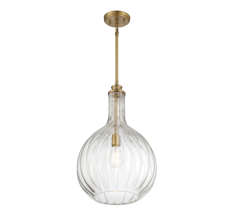 Savoy House 7-2255-1-322 One Light Pendant, Warm Brass