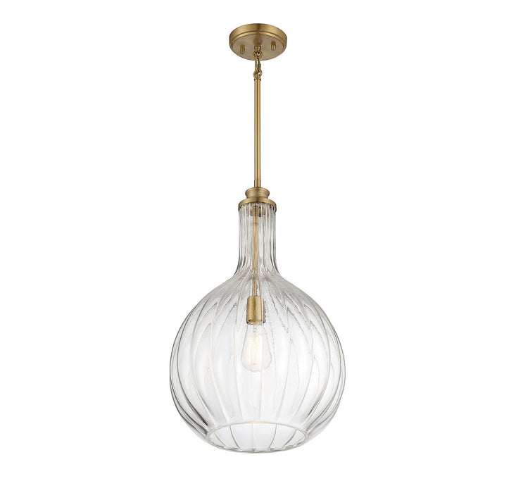 Savoy House 7-2255-1-322 One Light Pendant, Warm Brass