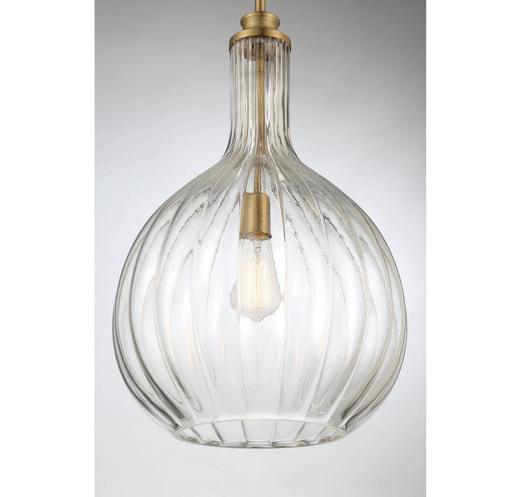 Savoy House 7-2255-1-322 One Light Pendant, Warm Brass