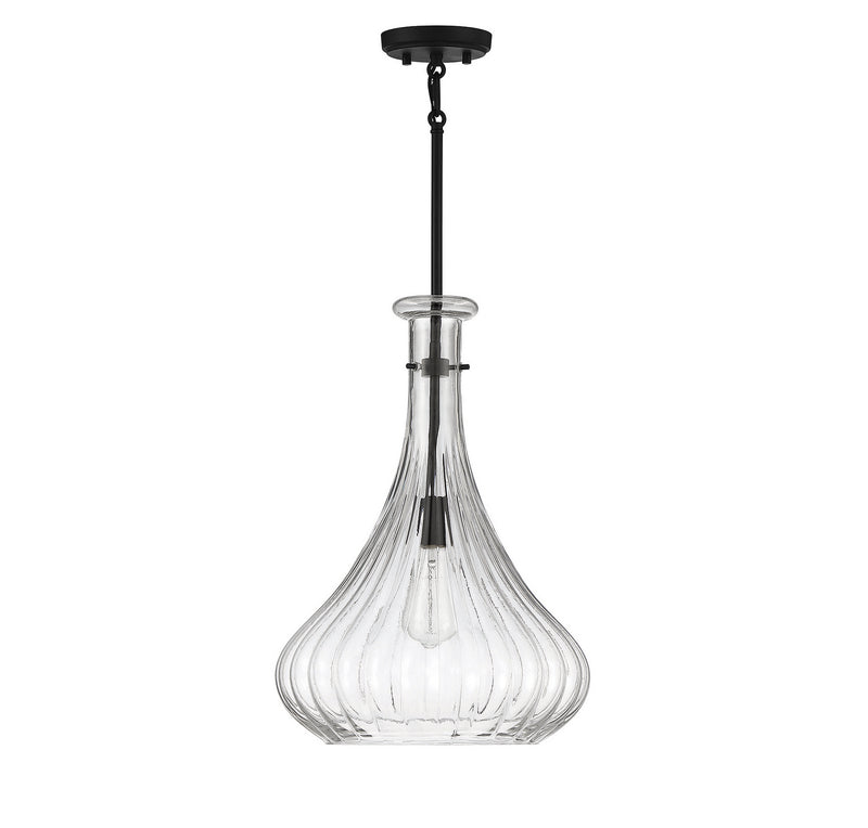 Savoy House 7-2265-1-89 One Light Pendant, Matte Black