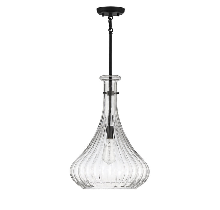 Savoy House 7-2265-1-89 One Light Pendant, Matte Black
