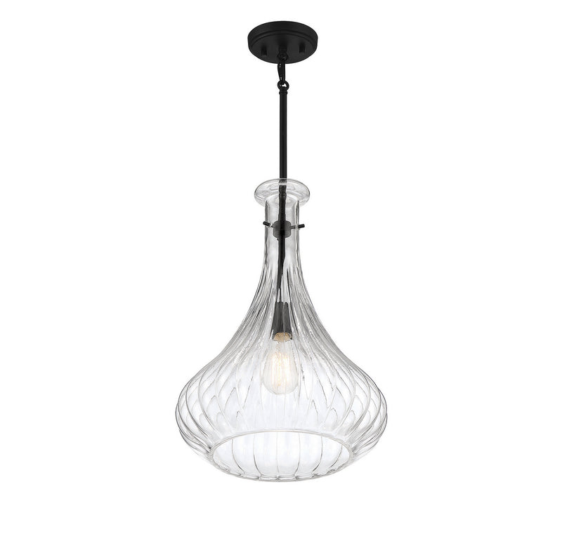 Savoy House 7-2265-1-89 One Light Pendant, Matte Black