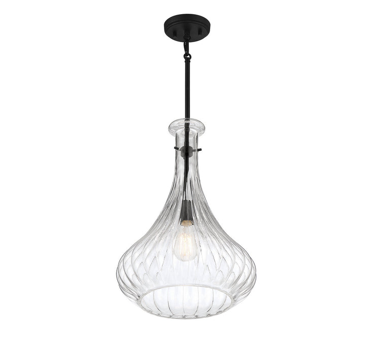Savoy House 7-2265-1-89 One Light Pendant, Matte Black