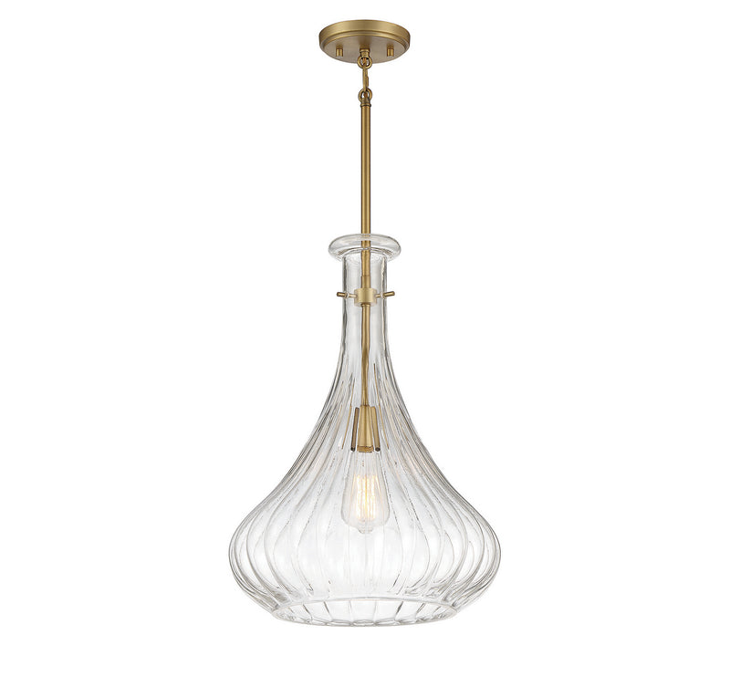 Savoy House 7-2265-1-322 One Light Pendant, Warm Brass
