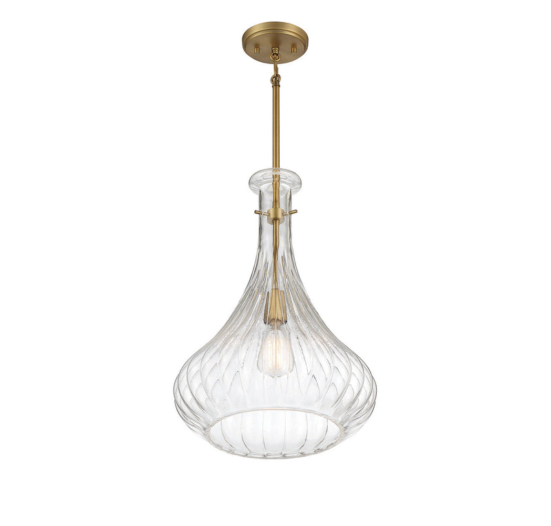 Savoy House 7-2265-1-322 One Light Pendant, Warm Brass