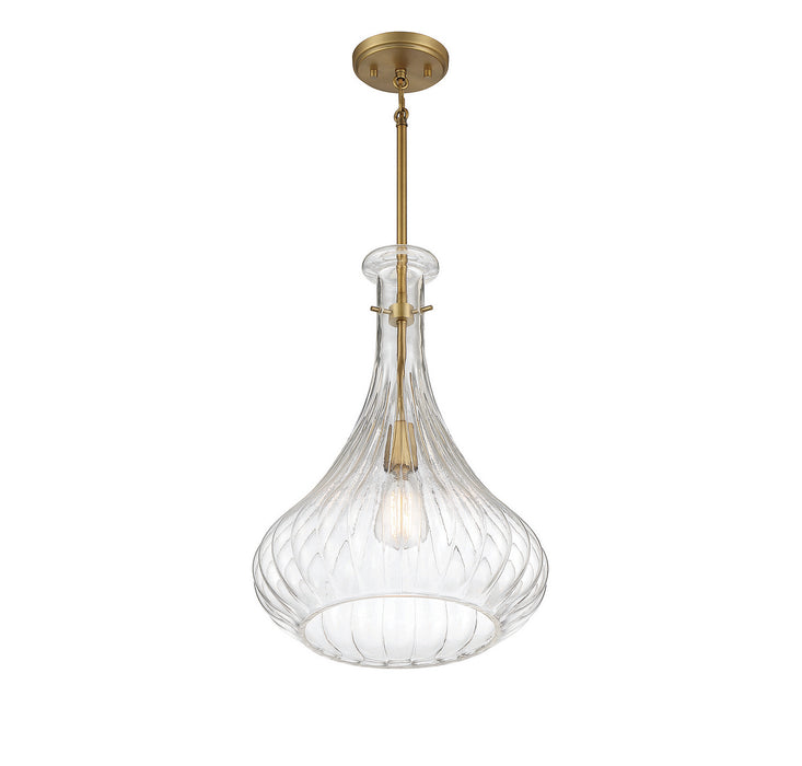 Savoy House 7-2265-1-322 One Light Pendant, Warm Brass