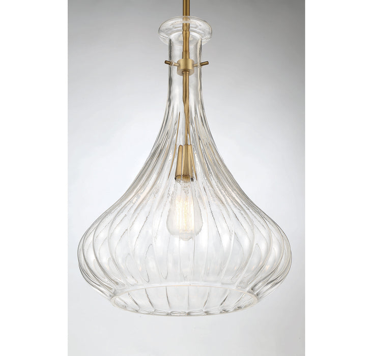 Savoy House 7-2265-1-322 One Light Pendant, Warm Brass